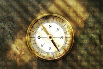 Compass on Map